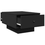 Tavolino da Salotto Nero 60x45x31 cm in Legno Multistrato