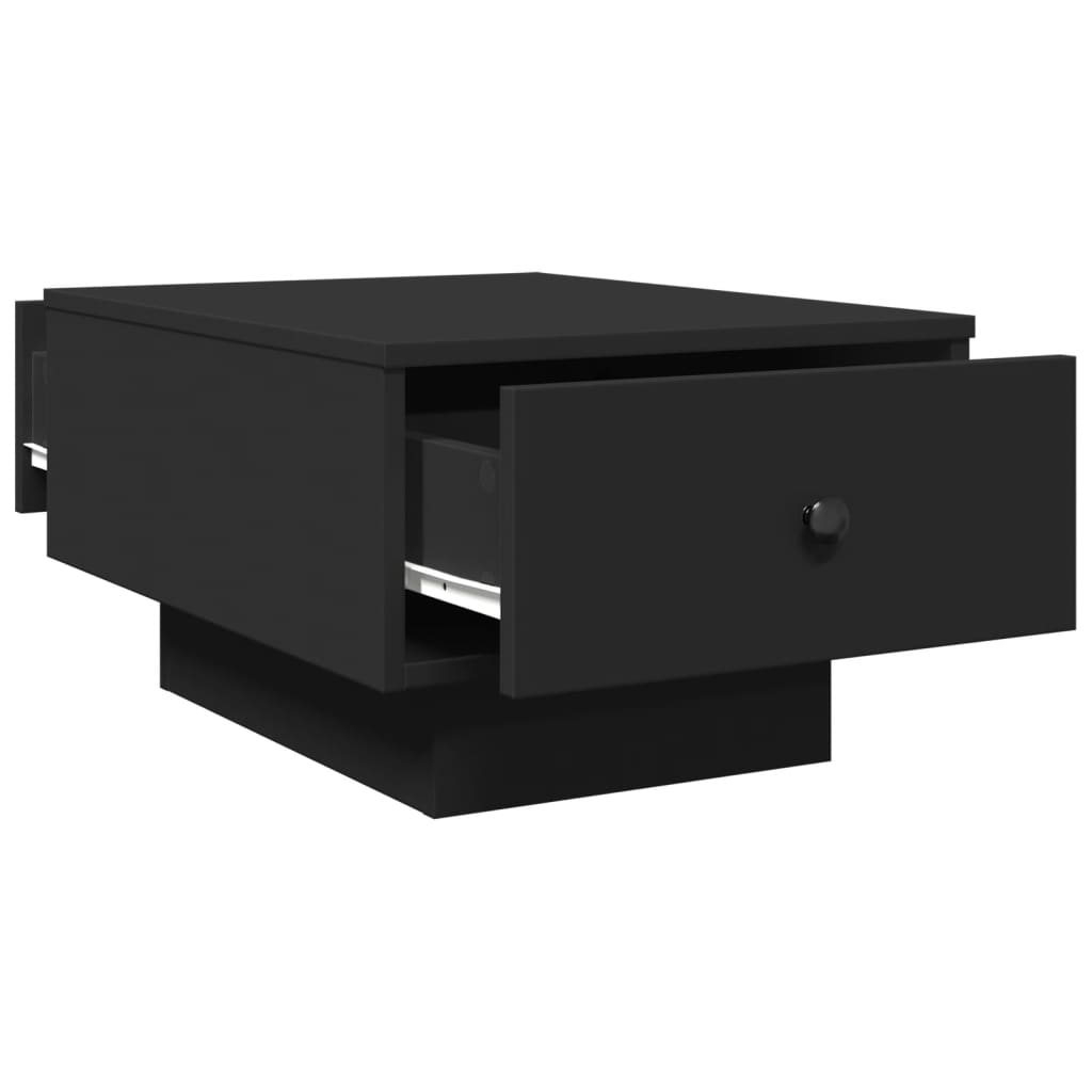 Tavolino da Salotto Nero 60x45x31 cm in Legno Multistrato