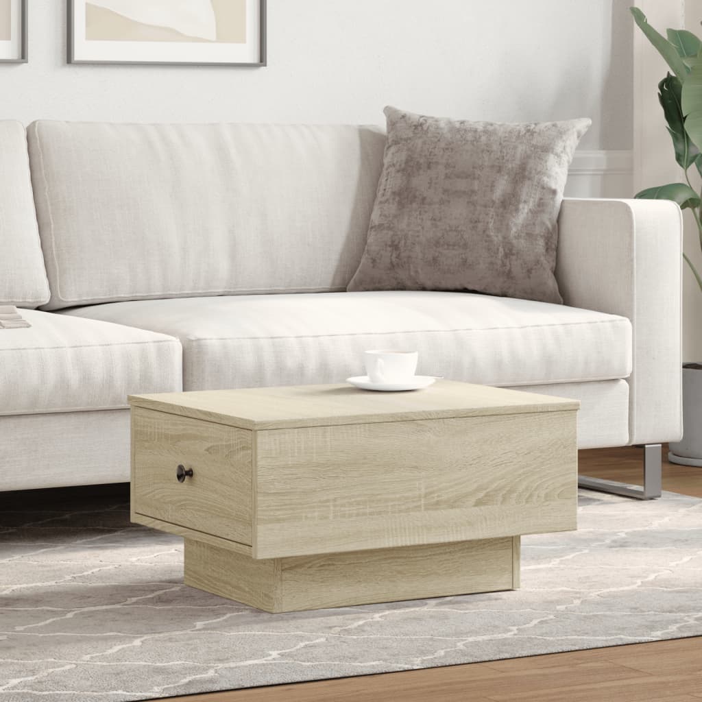 Tavolino da Salotto Rovere Sonoma 60x45x31 cm Legno Multistrato