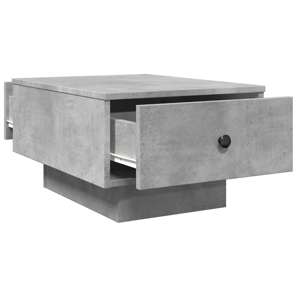 Tavolino da Salotto Grigio Cemento 60x45x31cm Legno Multistrato