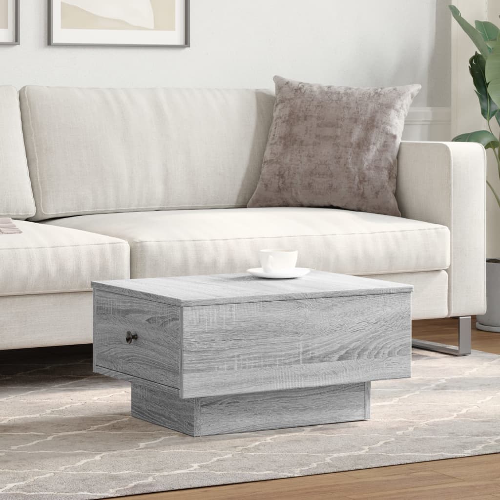 Tavolino Salotto Grigio Sonoma 60x45x31 cm Legno Multistrato