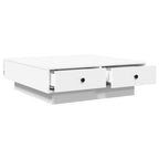 Tavolino da Salotto Bianco 90x90x28 cm in Truciolato