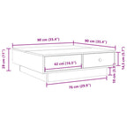 Tavolino da Salotto Rovere Sonoma 90x90x28 cm Legno Multistrato