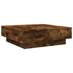 Tavolino da Salotto Rovere Fumo 90x90x28 cm Legno Multistrato