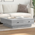 Tavolino da Salotto Grigio Sonoma 90x90x28 cm Legno Multistrato