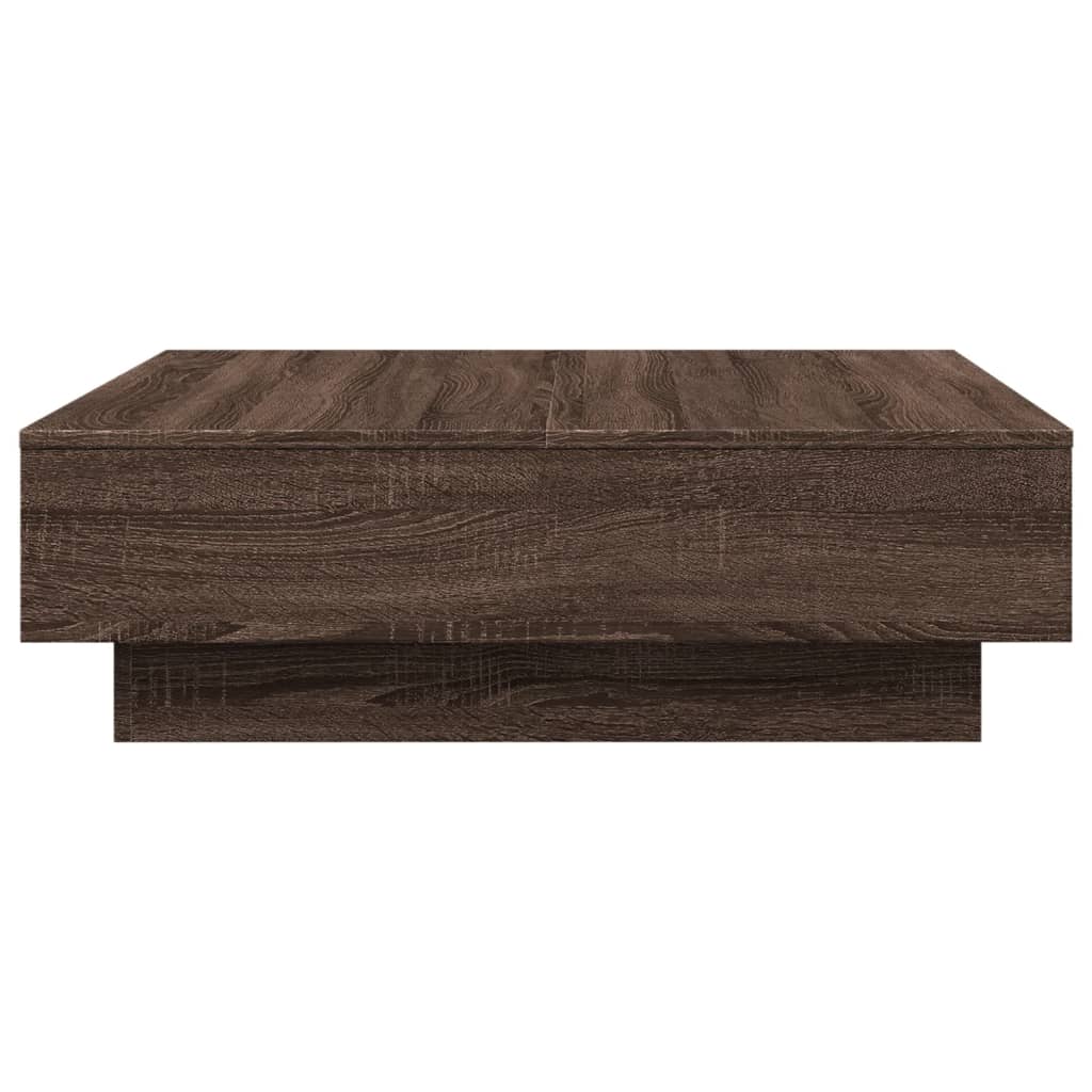 Tavolino da Salotto Rovere Marrone 90x90x28cm Legno Multistrato