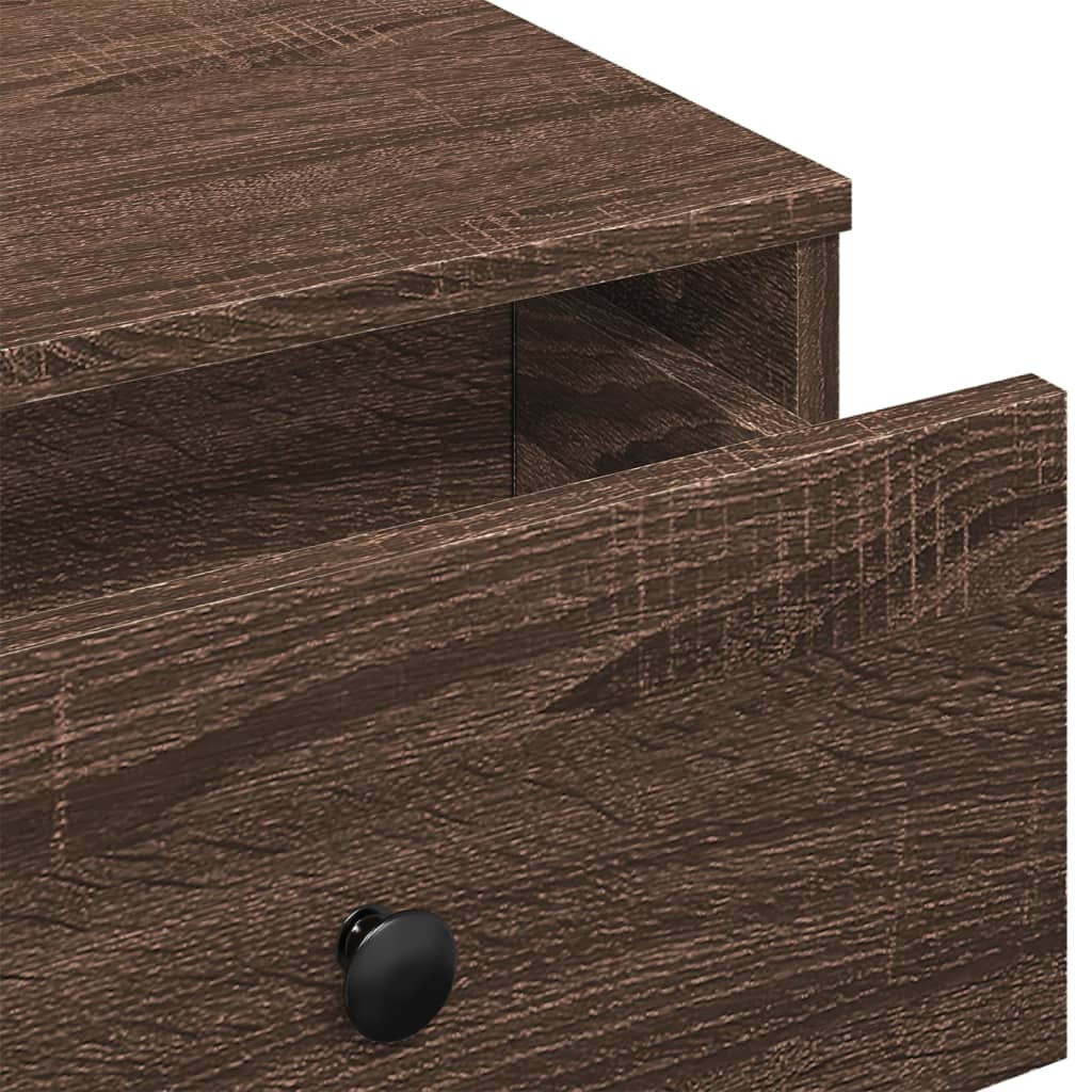 Tavolino da Salotto Rovere Marrone 90x90x28cm Legno Multistrato