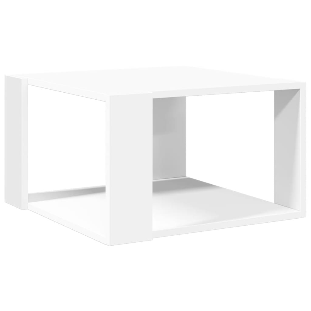 Tavolino da caffè bianco 51,5x51,5x30 cm in legno ingegnerizzato