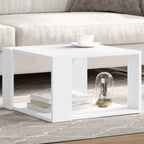 Tavolino da caffè bianco 51,5x51,5x30 cm in legno ingegnerizzato