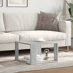 Tavolino Salotto Grigio Sonoma 51,5x51,5x30cm Legno Multistrato