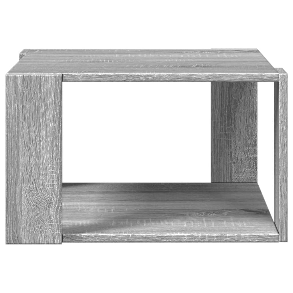 Tavolino Salotto Grigio Sonoma 51,5x51,5x30cm Legno Multistrato
