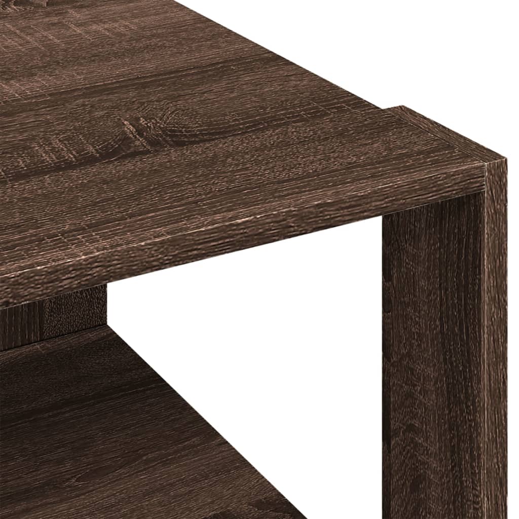 Tavolino Salotto Rovere Marrone 51,5x51,5x30 Legno Multistrato