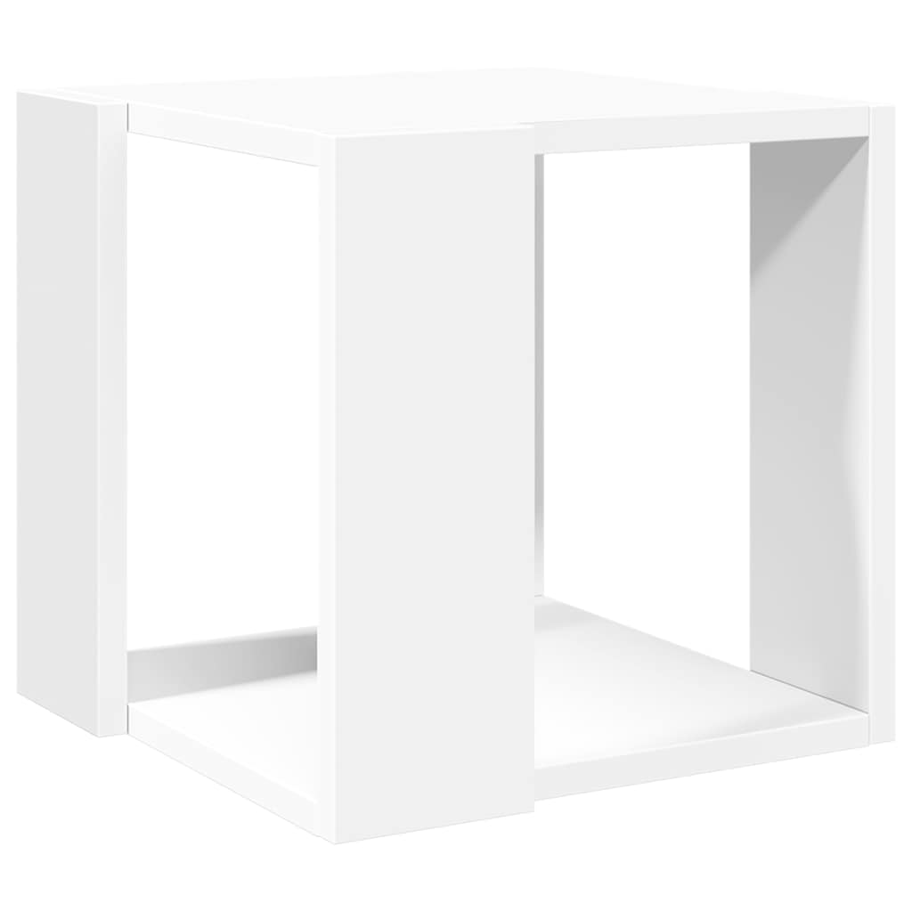 Tavolino da Salotto Bianco 32x32x30 cm in Legno Multistrato