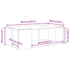 Tavolino Salotto Rovere Sonoma 89,5x48x30 cm Legno Multistrato