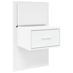 Comodino a Parete con Luci LED Bianco