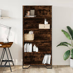 Libreria Rovere Fumo 80x31x169 cm in Truciolato