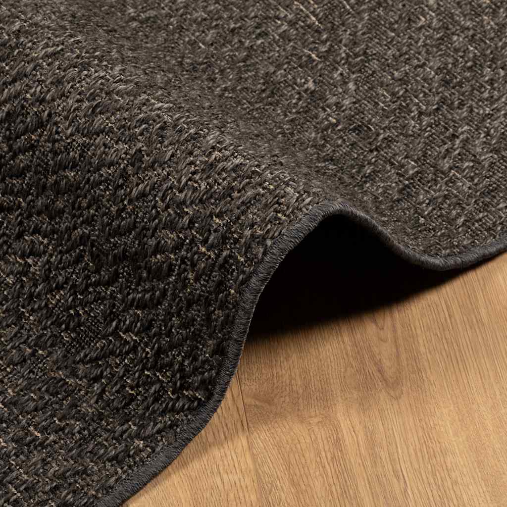 Tappeto ZIZUR Antracite 80x250 cm Aspetto Iuta Interni Esterni
