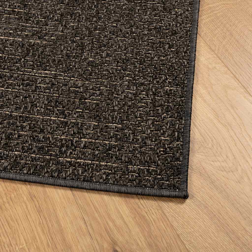 Tappeto ZIZUR Antracite 140x200 cm Aspetto Iuta Interni Esterni