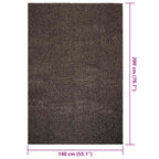 Tappeto ZIZUR Antracite 140x200 cm Aspetto Iuta Interni Esterni