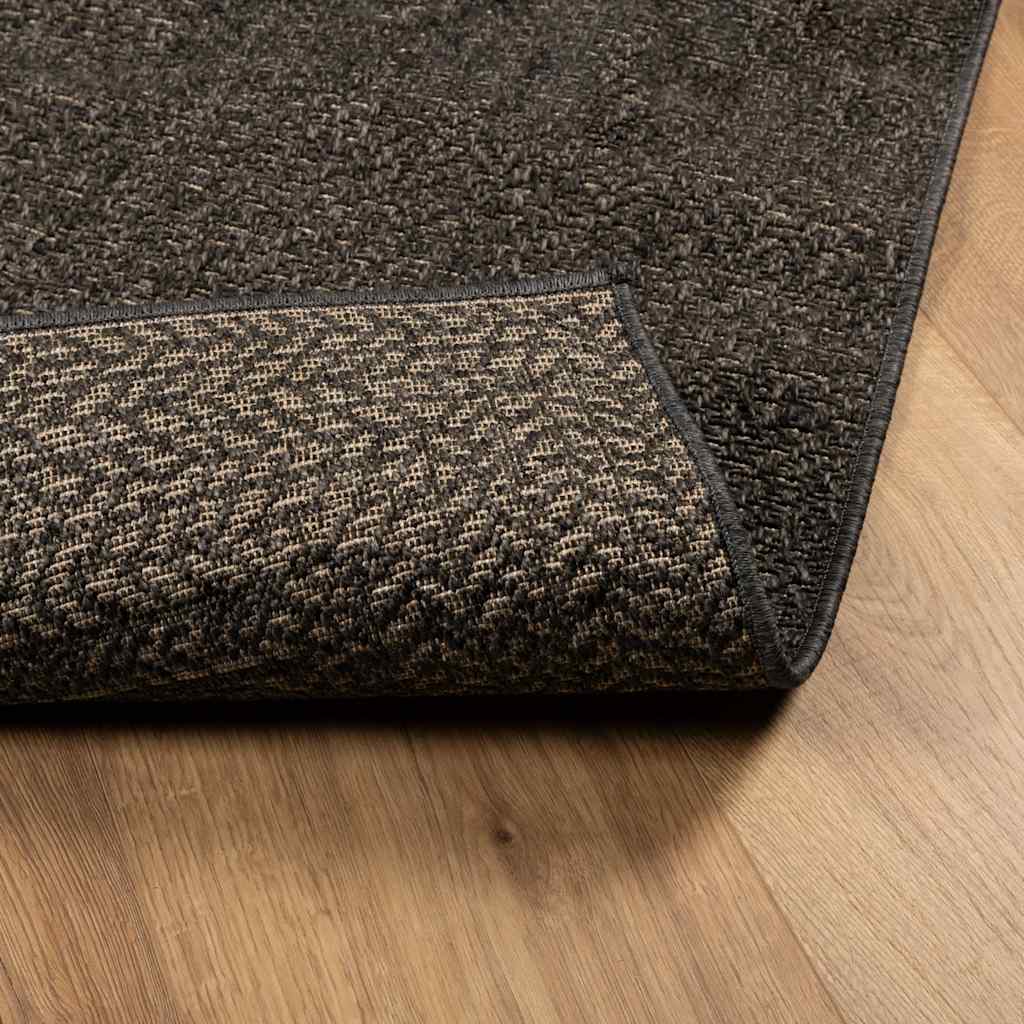 Tappeto ZIZUR Antracite 160x230 cm Aspetto Iuta Interni Esterni