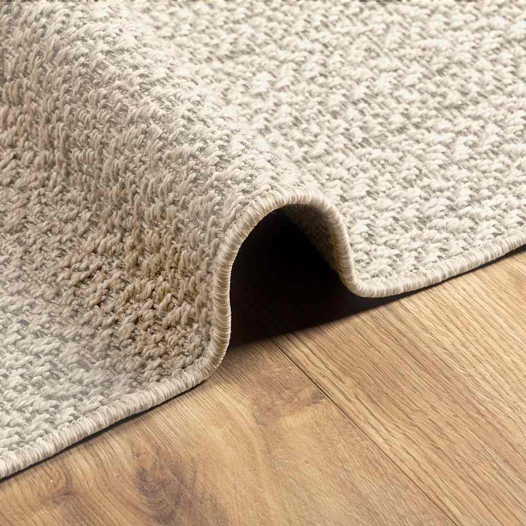 Tappeto ZIZUR Crema 80x150 cm Aspetto Iuta Interni ed Esterni
