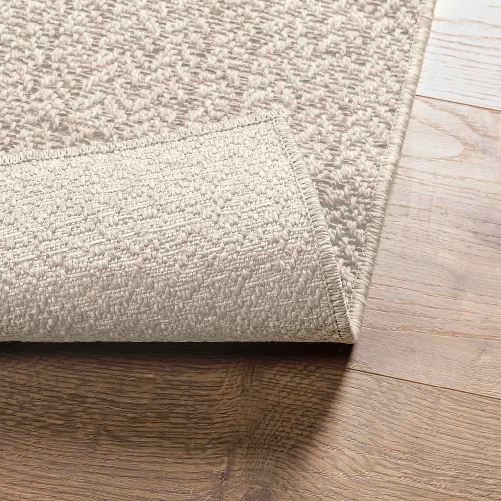 Tappeto ZIZUR Crema 80x150 cm Aspetto Iuta Interni ed Esterni