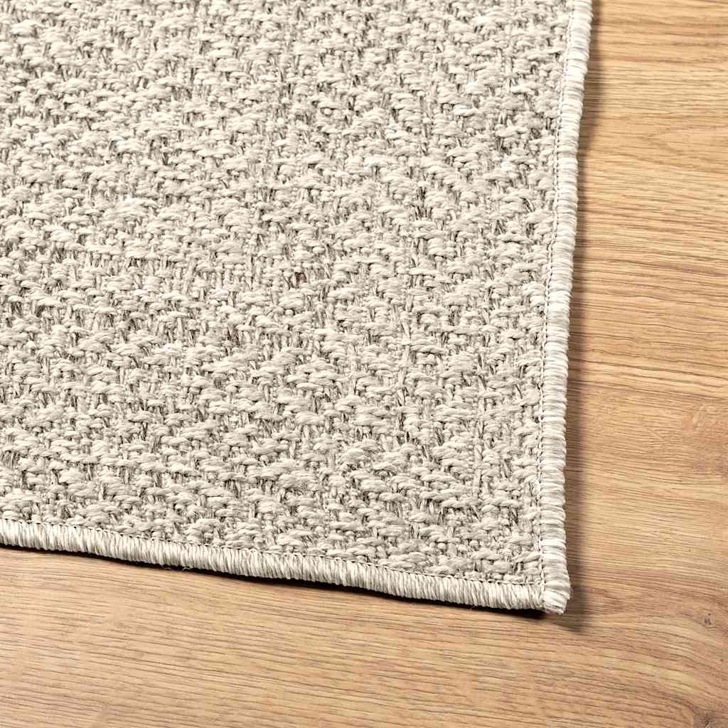 Tappeto ZIZUR Crema 80x150 cm Aspetto Iuta Interni ed Esterni
