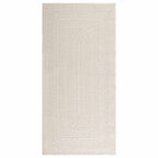 Tappeto ZIZUR Crema 100x200 cm Aspetto Iuta Interni ed Esterni