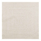Tappeto ZIZUR Crema 120x120 cm Aspetto Iuta Interni ed Esterni