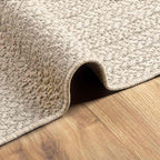 Tappeto ZIZUR Crema 120x120 cm Aspetto Iuta Interni ed Esterni
