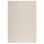Tappeto ZIZUR Crema 140x200 cm Aspetto Iuta Interni ed Esterni