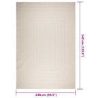 Tappeto ZIZUR Crema 240x340 cm Aspetto Iuta Interni ed Esterni