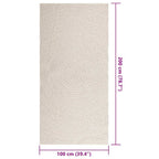 Tappeto ZIZUR Crema 100x200 cm Aspetto Iuta Interni ed Esterni