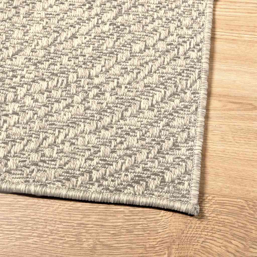 Tappeto ZIZUR Crema 140x200 cm Aspetto Iuta Interni ed Esterni