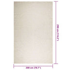 Tappeto ZIZUR Crema 200x290 cm Aspetto Iuta Interni ed Esterni
