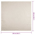 Tappeto ZIZUR Crema 240x240 cm Aspetto Iuta Interni ed Esterni