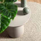 Tappeto ZIZUR Crema Ø 120cm Aspetto Iuta per Interni ed Esterni