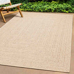 Tappeto ZIZUR Beige 60x110 cm Aspetto Iuta Interni ed Esterni
