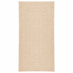 Tappeto ZIZUR Beige 80x150 cm Aspetto Iuta Interni ed Esterni