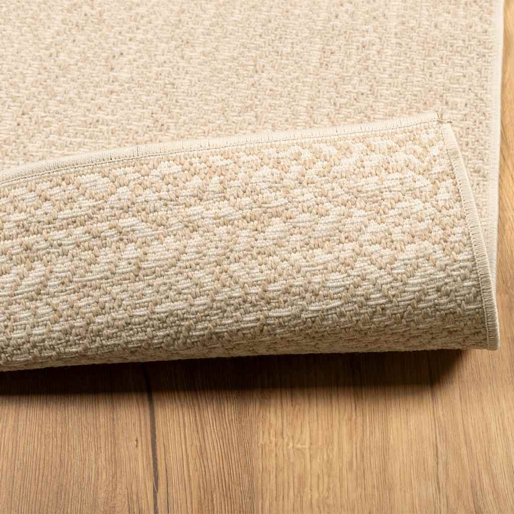 Tappeto ZIZUR Beige 80x150 cm Aspetto Iuta Interni ed Esterni