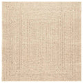 Tappeto ZIZUR Beige 120x120 cm Aspetto Iuta Interni ed Esterni