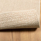 Tappeto ZIZUR Beige 120x120 cm Aspetto Iuta Interni ed Esterni