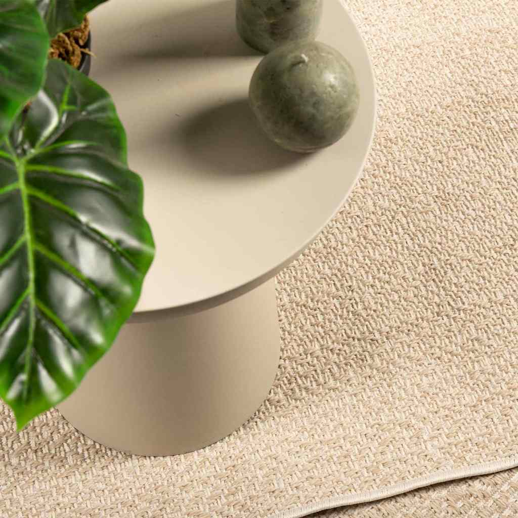 Tappeto ZIZUR Beige 140x200 cm Aspetto Iuta Interni ed Esterni