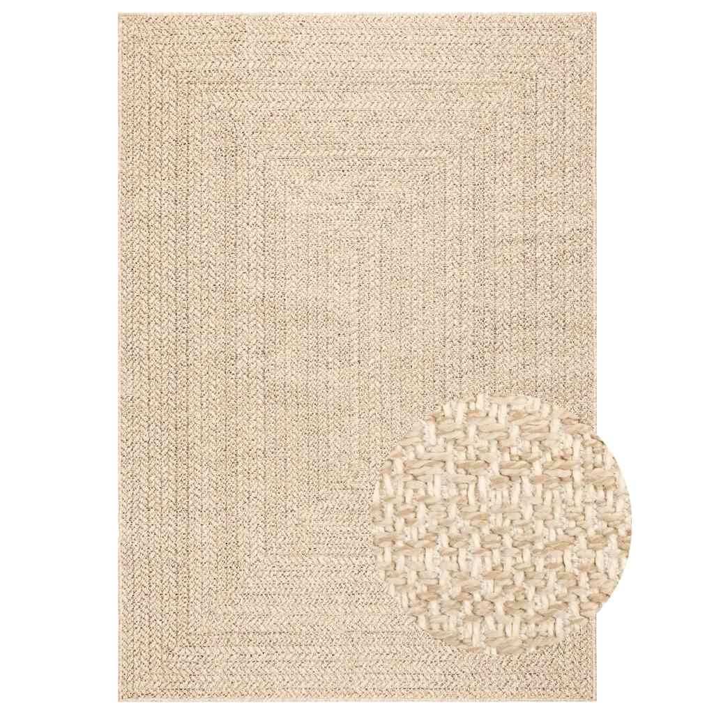 Tappeto ZIZUR Beige 160x230 cm Aspetto Iuta Interni ed Esterni