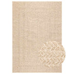 Tappeto ZIZUR Beige 160x230 cm Aspetto Iuta Interni ed Esterni