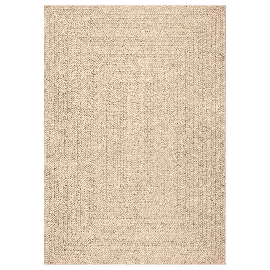 Tappeto ZIZUR Beige 200x290 cm Aspetto Iuta Interni ed Esterni