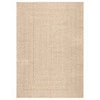 Tappeto ZIZUR Beige 200x290 cm Aspetto Iuta Interni ed Esterni
