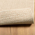 Tappeto ZIZUR Beige 200x290 cm Aspetto Iuta Interni ed Esterni