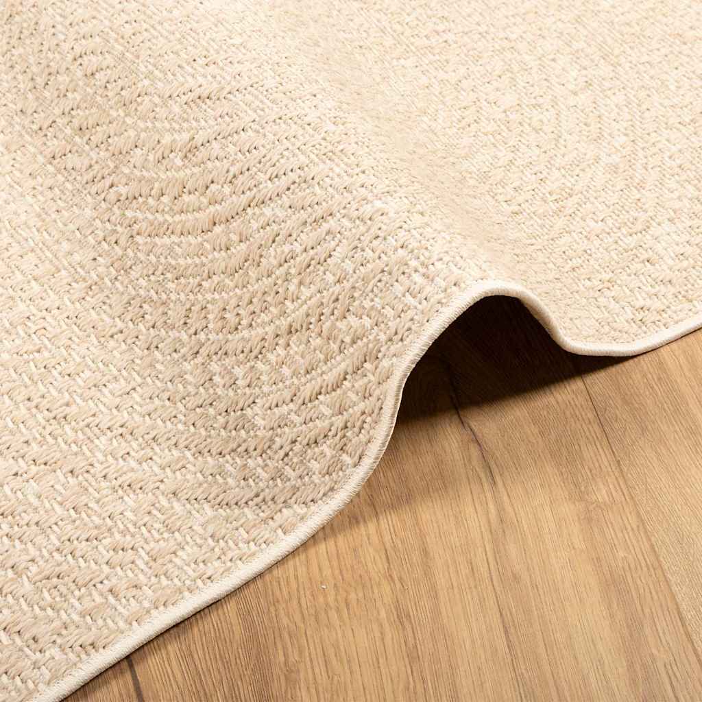 Tappeto ZIZUR Beige 60x110 cm Aspetto Iuta Interni ed Esterni