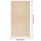 Tappeto ZIZUR Beige 60x110 cm Aspetto Iuta Interni ed Esterni
